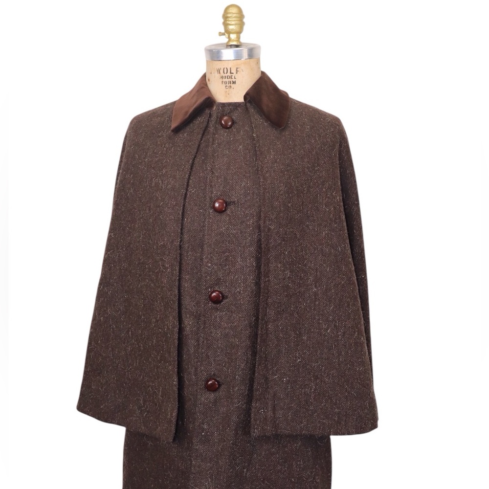 Vintage Bespoke Gentleman's Inverness Cape or Ulster Cape by Connock & Lockie - Picture 16 of 16